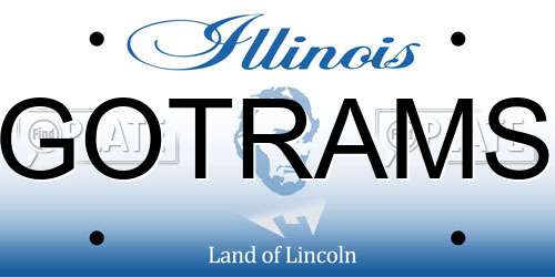 GOTRAMS Illinois License Plate