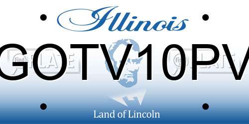 GOTV10PV Illinois License Plate