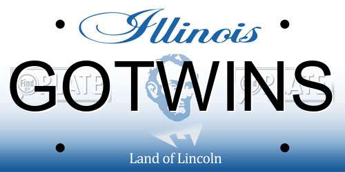 GOTWINS Illinois License Plate