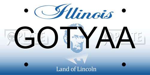 GOTYAA Illinois License Plate