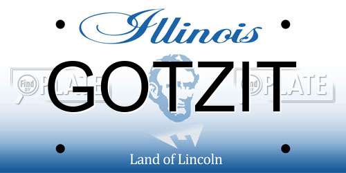 GOTZIT Illinois License Plate