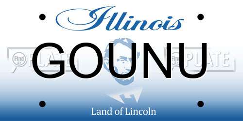 GOUNU Illinois License Plate