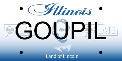 GOUPIL Illinois License Plate