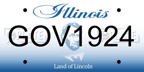 GOV1924 Illinois License Plate