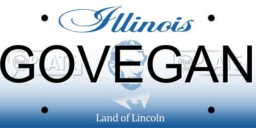 GOVEGAN Illinois License Plate