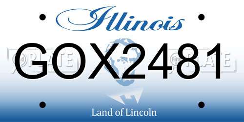 GOX2481 Illinois License Plate