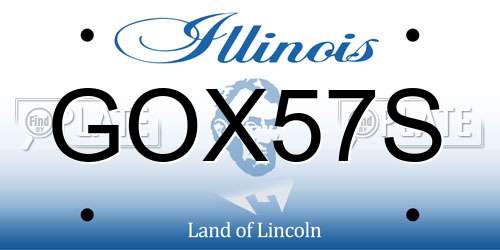 GOX57S Illinois License Plate