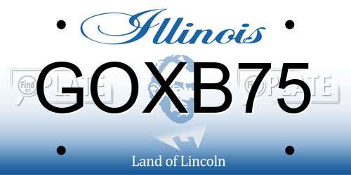 GOXB75 Illinois License Plate