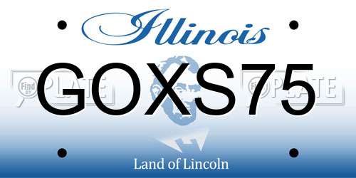 GOXS75 Illinois License Plate