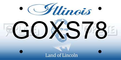 GOXS78 Illinois License Plate