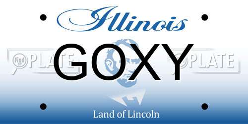 GOXY Illinois License Plate
