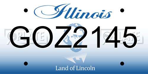 GOZ2145 Illinois License Plate