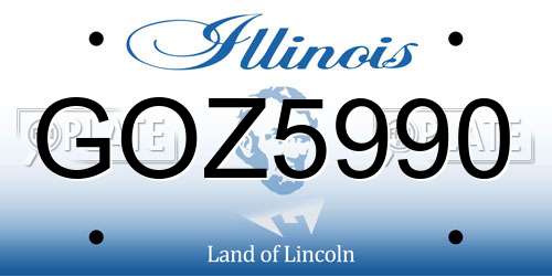 GOZ5990 Illinois License Plate