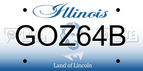 GOZ64B Illinois License Plate