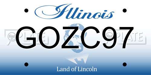 GOZC97 Illinois License Plate