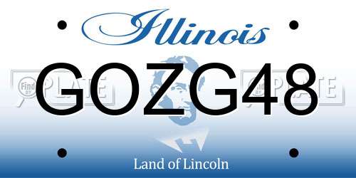 GOZG48 Illinois License Plate