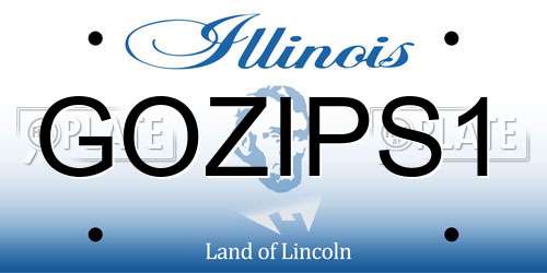 GOZIPS1 Illinois License Plate