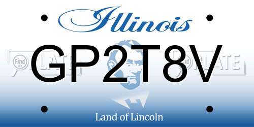 GP2T8V Illinois License Plate
