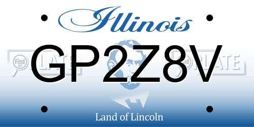 GP2Z8V Illinois License Plate