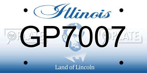 GP7007 Illinois License Plate