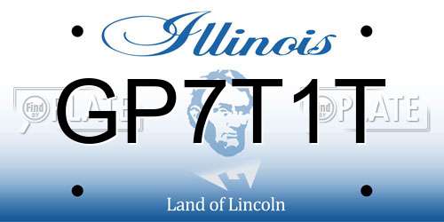 GP7T1T Illinois License Plate