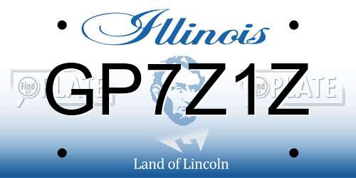 GP7Z1Z Illinois License Plate