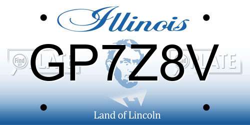 GP7Z8V Illinois License Plate