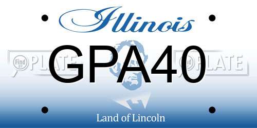 GPA40 Illinois License Plate