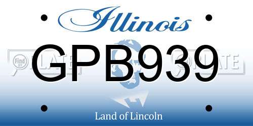 GPB939 Illinois License Plate