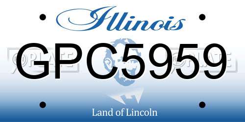 GPC5959 Illinois License Plate