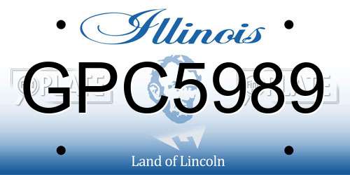 GPC5989 Illinois License Plate