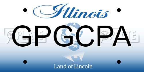 GPGCPA Illinois License Plate