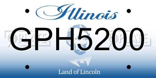 GPH5200 Illinois License Plate