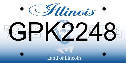 GPK2248 Illinois License Plate