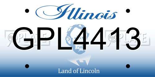 GPL4413 Illinois License Plate