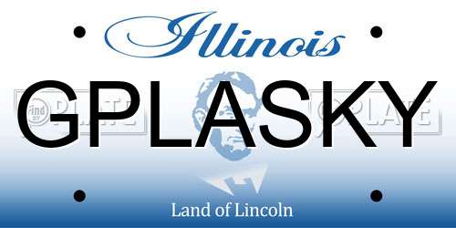 GPLASKY Illinois License Plate