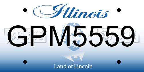 GPM5559 Illinois License Plate