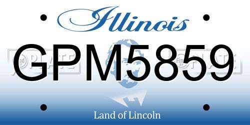 GPM5859 Illinois License Plate