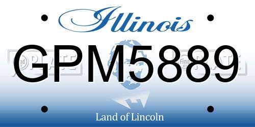 GPM5889 Illinois License Plate