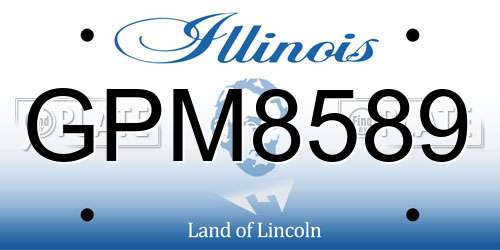 GPM8589 Illinois License Plate