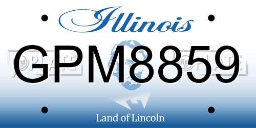 GPM8859 Illinois License Plate
