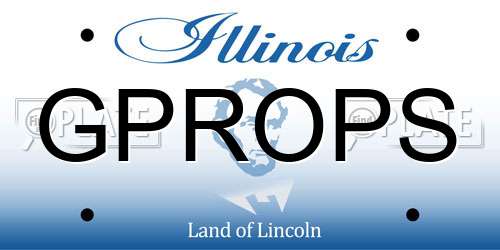 GPROPS Illinois License Plate