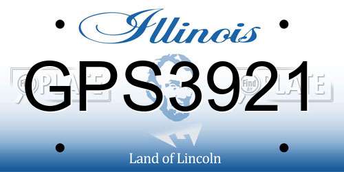 GPS3921 Illinois License Plate