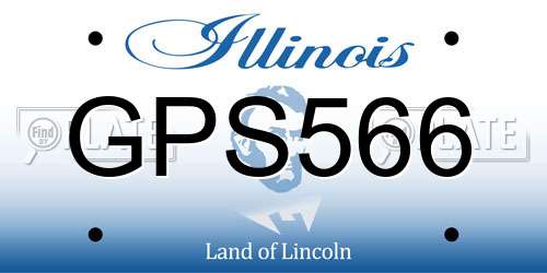 GPS566 Illinois License Plate