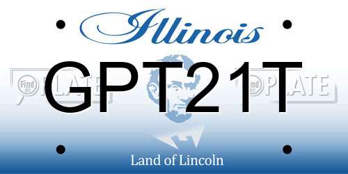 GPT21T Illinois License Plate