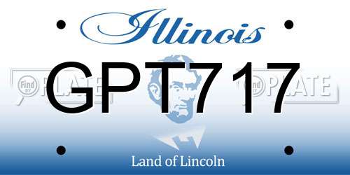 GPT717 Illinois License Plate