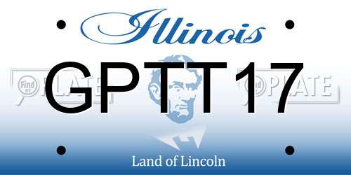 GPTT17 Illinois License Plate