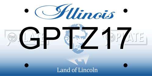 GPTZ17 Illinois License Plate