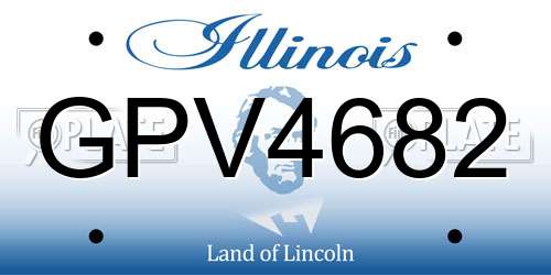 GPV4682 Illinois License Plate