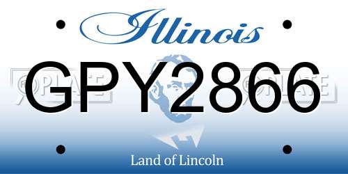 GPY2866 Illinois License Plate